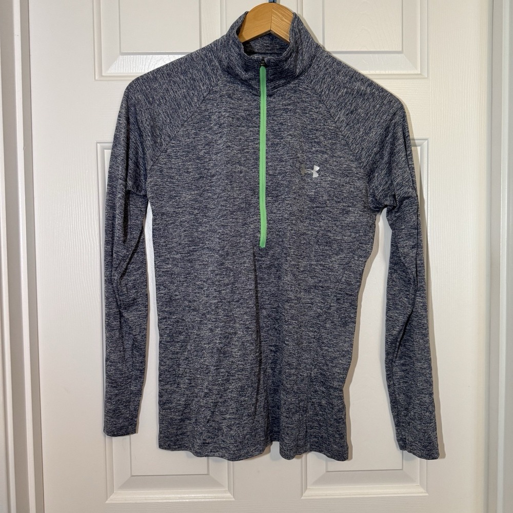 Under Armour Womens Active Wear Top Half Zip Long‎ Sleeve Mock Neck Size Medium